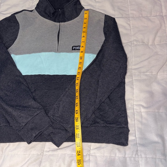 PINK Victoria's Secret PINK Color Block 3/4 Zip Pullover - Picture 5 of 5